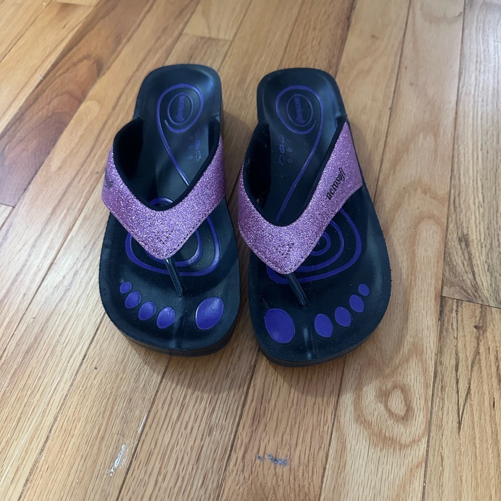 Stylish Purple Glitter Sandals